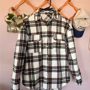 Plaid Button-Up Shacket